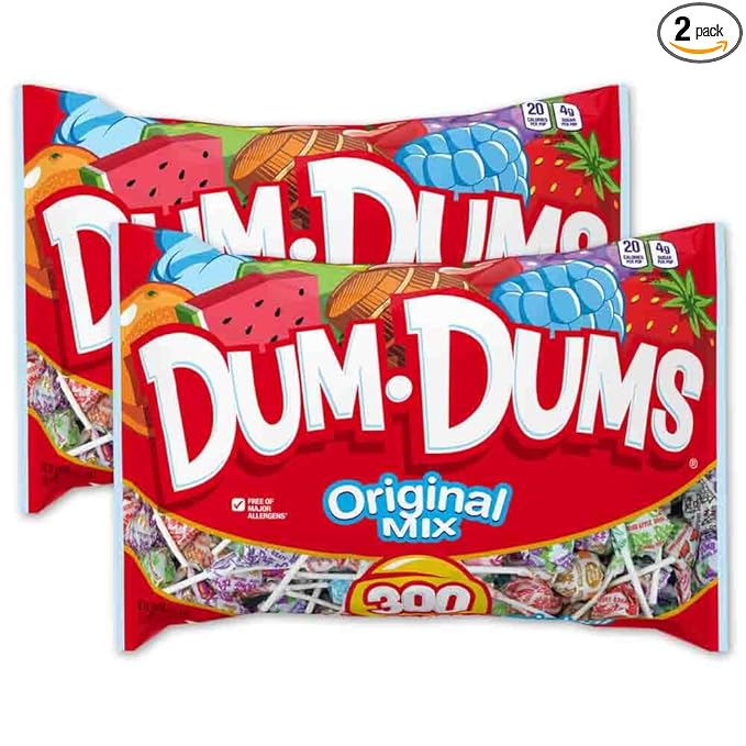 Dum Dums Original Mix 600 Count – All-Time Classic Flavors – Lollipops Bulk, Bulk Suckers, Lollipops Individually Wrapped – Bulk Candy for Any Occasion