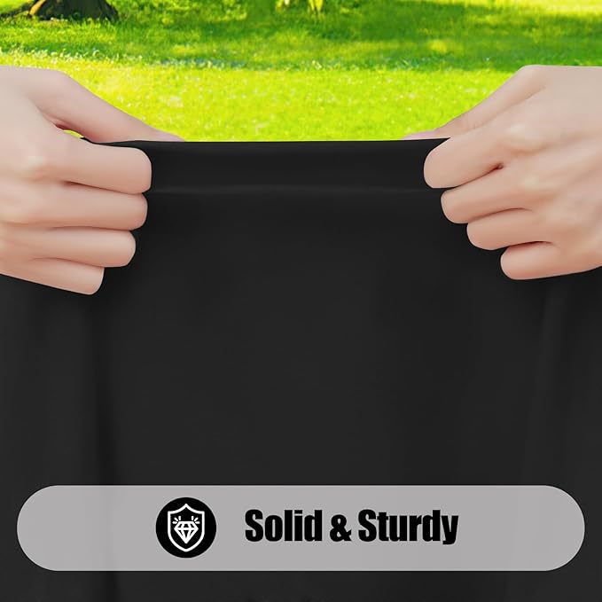 Smiry 2 Pack Rectangle Picnic Table Cloth, Waterproof Elastic Fitted Tablecloths, Washable Polyester Rectangular Patio Table Cover for Camping, Indoor and Outdoor (Black, 24"x60")