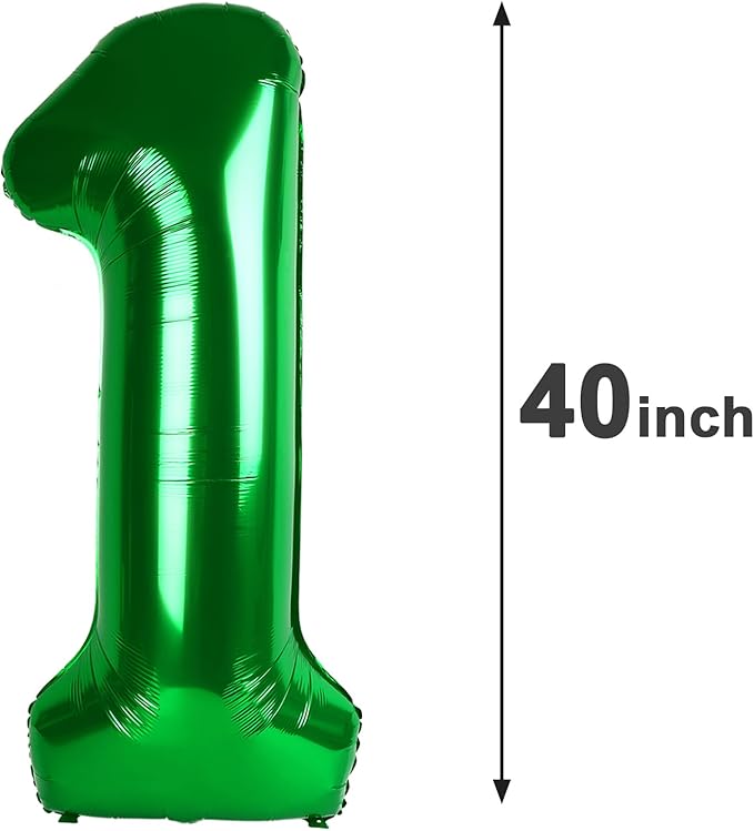 Green 11 Number Balloon 40 inch, Number 11 Birthday Balloon for Boy Girl, Green Foil 11 Balloon for 1st 11 Birthday Party, Anniversary Celebration Number Balloons Decorations