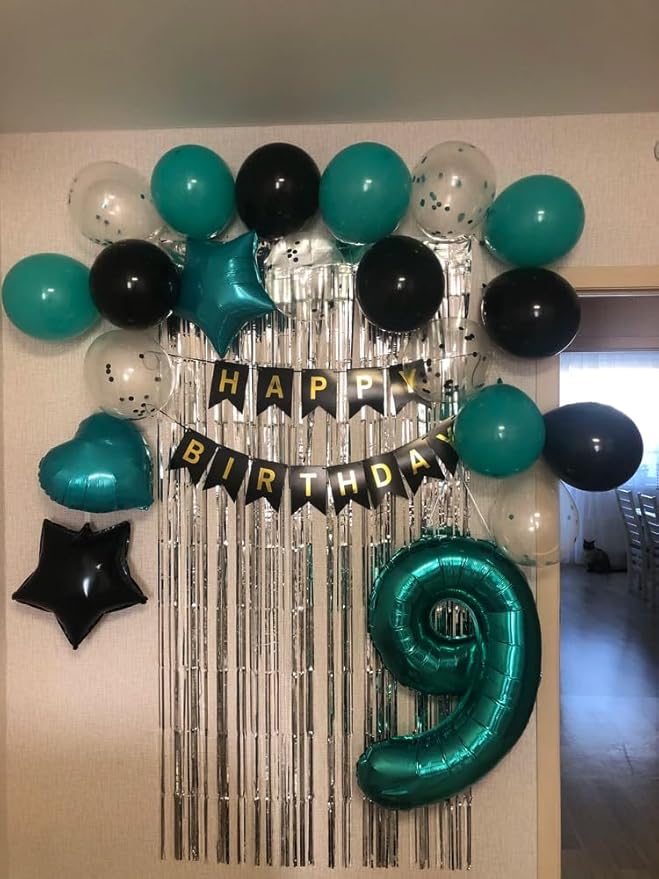 Teal Number 8 Balloon 40 Inch, 8 Balloon Number, 8th Birthday Decorations, Teal Party Supplies for Boys Girls