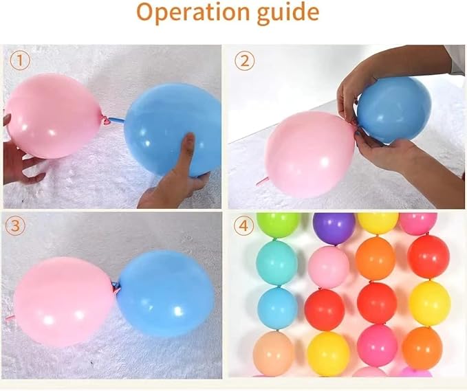 Link Balloons Red 6 Inch Latex Quick Linkale Balloon 160 Pcs for Birthday, Halloween, Christmas, Party Festival Decorations