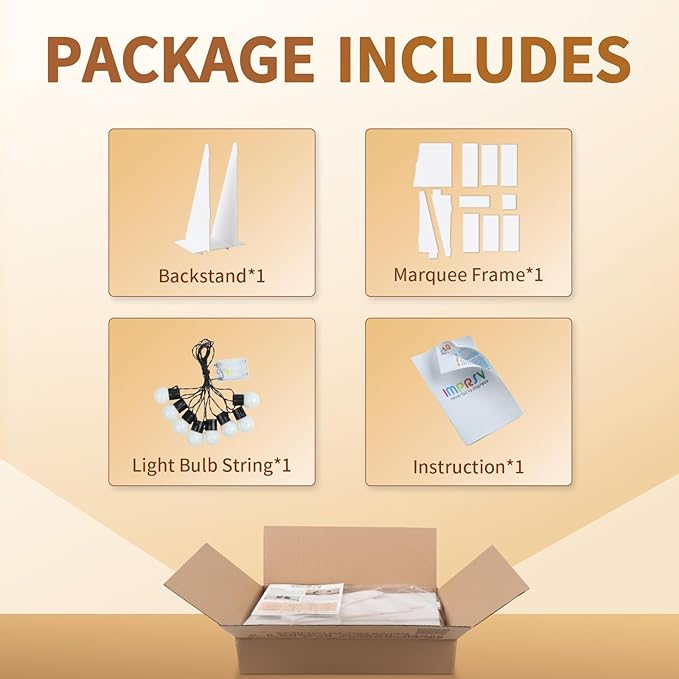 imprsv 3FT Block Marquee Letters, Light Up Letters for Birthday, Baby Shower, Wedding & Engagement Parties