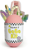 Bonks GoGo Kit - Hair Care Kit Mermaid - Portable Hair Accessories Pouch for Women & Teens - Includes Mini Claw Clip, Seamless Hair Pins, Silky Hair Tie & Folding Comb - Compact Travel Essential