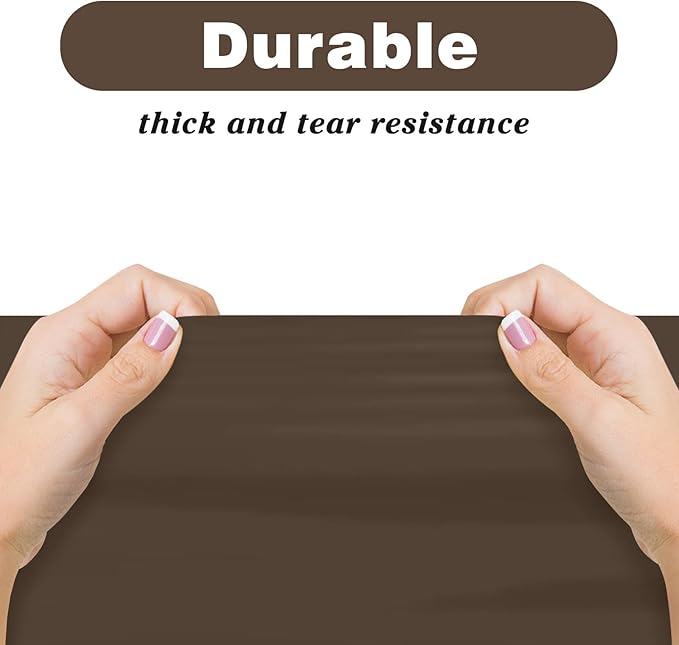 Kopokita 6PCS Brown Plastic Tablecloths 54 x 108 Inch, Disposable Table Cloths Rectangle Party Table Covers