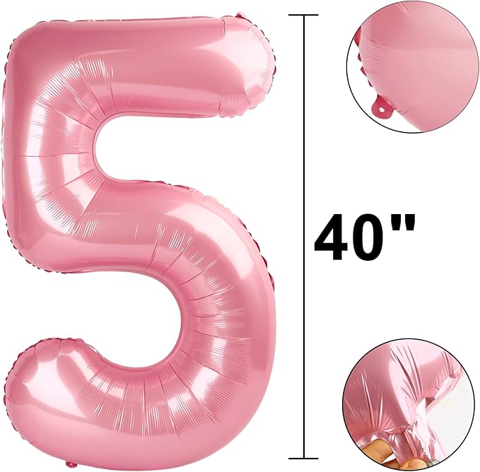 40 Inch Pearlescent Pink Number 15 Balloon Number 15 Balloon 40 Inch, 15th Birthday Party Decorations for Boy or Girl Huge Mylar Anniversary Party Supplies