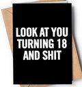 Funny 18th Birthday Card for men or women with envelope | Joke card for someone who is turning 18 years old | Original and unique present idea for son, daughter.