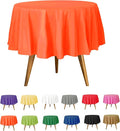 Orange Disposable Plastic Tablecloth for Round Tables (36 Pack) Table Cloths for Parties, Events & Weddings, Indoors & Outdoors, 84 inches, Plastic Table Cover