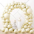 90pack Ivory Balloons Different Size 18/12/10/5 Inch Ivory White Balloon Garland Arch Kit for Graduation, Wedding, Birthday, Princess Theme, Baby Shower, Anniversary Party Decorations