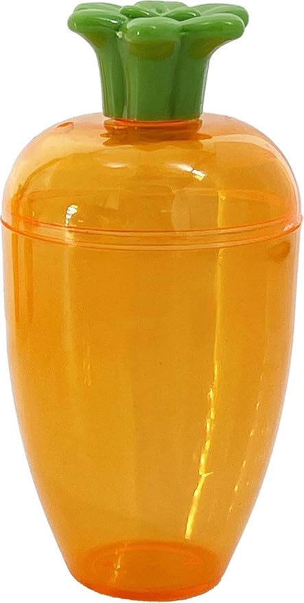 The Dreidel Company 24-Pack Fillable Easter Carrots Containers, Bright Orange Plastic Carrot, Perfect for Easter Hunt, Surprise 4." Inch Carrots (24-Pack)