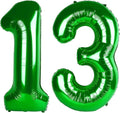 Balloons 40 Inch Number, Large Dark Green Number 13 Balloon Party Decorations for 1 3 31 Birthday Memorial Day, Foil Balloon for Outdoor & Indoor Wedding Supplies