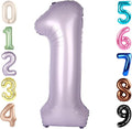 Number Balloons 1, 40 Inch One Balloons for 1st Birthday Girl Boy 1 11 21 Party Decorations Baby Shower Photo Shoot, Cream Purple 1 Balloon