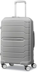 Samsonite Freeform Hardside Carry-On Luggage with Spinner Wheels - Hardshell Suitcase - TSA, Airline-Approved - Expandable Hard Shell, Smooth Rolling Wheels for Lightweight Travel - Light Grey