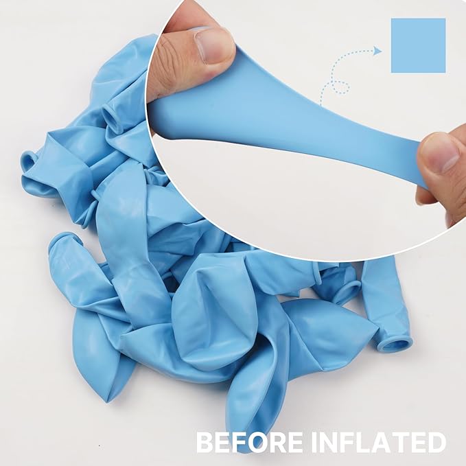 PartyWoo Light Blue Balloons 152pcs Different Sizes of 18 12 10 5 Inch Baby Pastel Sky Aqua Blue Balloon Arch Kit Garland for Birthday Gender Reveal Baby Shower Graduation Party Decorations Blue-Y4