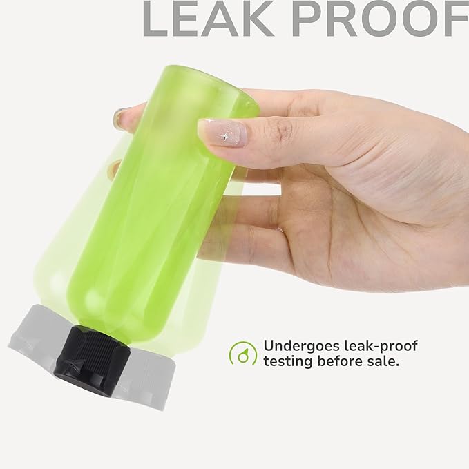 LISAPACK 3.4 oz Travel Bottles for Toiletries, Plastic Travel Size Containers for Shampoo Conditioner TSA Approved, Empty Small Squeeze for Lotion, Leak Proof Mini Liquid Tube for Refillable Clear