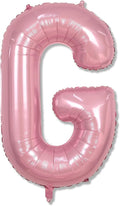 G Letter Balloon Pastel Pink, 40" Alphabet Helium Balloon, Large Inflatable Baby Pink Name Balloon Letters G, XXL Mylar Custom Letter Balloons Light Pink for Girls Birthday Party Decoration Supplies