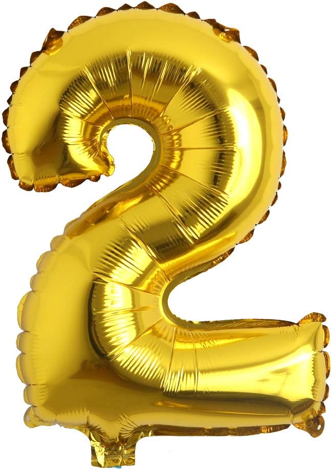 40 inch Letter Balloons Gold Alphabet Number Balloons Foil Mylar Party Wedding Bachelorette Birthday Bridal Shower Graduation Anniversary Celebration Decoration can fly with helium (40 INCH Gold 2)