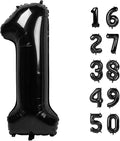 40 Inch Black Foil Balloons Number 1,Foil Mylar Big Number Balloons Huge Number Balloons for 1st Birthday Party Supplies Anniversary Decorations