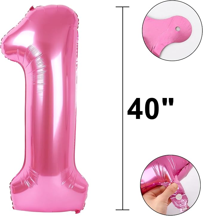 40 Inch Pink Number 16 Digital Balloon,Jumbo Mylar Foil Helium Balloon for 16 Balloons for Birthday Party,Wedding Anniversary Party Decorations