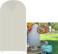Beige Ripples Pattern Arch Backdrop Cover for Birthday Party Wedding Baby Shower Decorations Chiara Backdrops Arched Wall Frame Stands Covers Props GP-455 4ft * 7ft