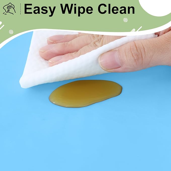 misaya 6 Packs Dot Disposable Table Cloth, 54 x 108 Inch Waterproof Plastic Tablecloth, Rectangle Gold Dots in Light Blue Table Covers for Easter, Picnic, Birthday, Party