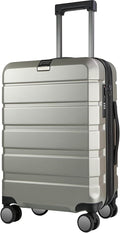 KROSER Hardside Expandable Carry On Luggage with Spinner Wheels & Built-in TSA Lock, Durable Suitcase Rolling Luggage with USB Port, Carry-On 20-Inch Champagne