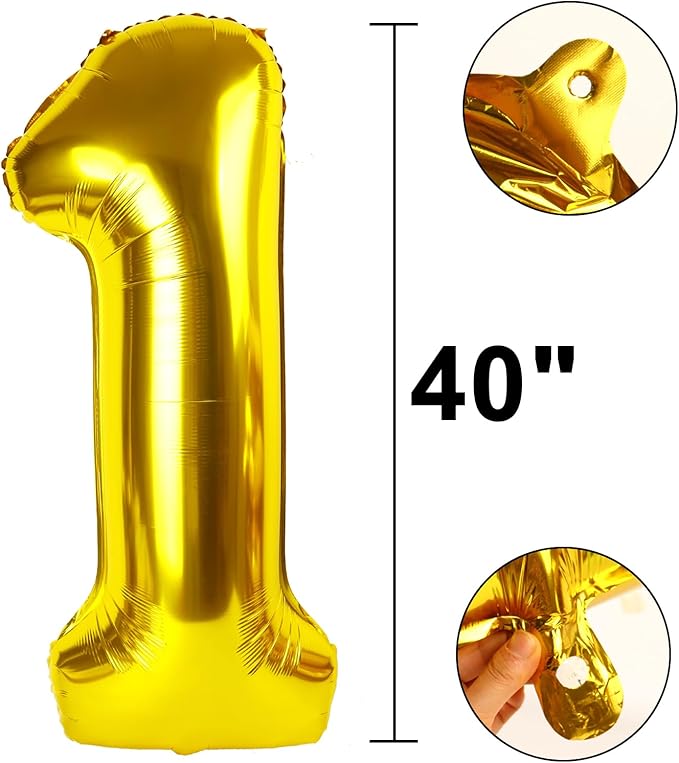 40 Inch Gold Balloon Number 16 Balloon,Jumbo Mylar Foil Helium Balloon for 16 Birthday Digital Balloons for Birthday Party,Wedding Anniversary Party Decorations