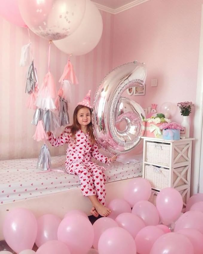 Number 0 Balloons 40 Inch Silver Number Balloons for 10 20 30 40 50 60 70 80 90 100 Numbers Balloon Birthday Decorations Wedding Event Baby Shower