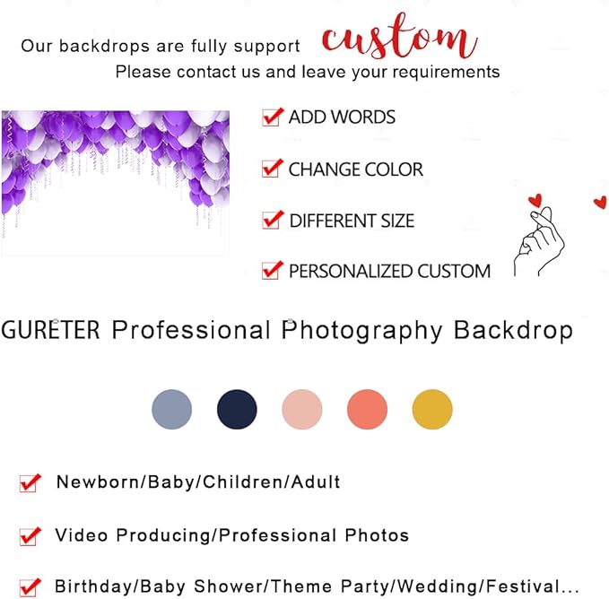 10x10ft Balloon Backdrop, Suitable for Birthday Parties, Baby Showers, Team Gatherings, and Family Gatherings and Photography Background Cloth