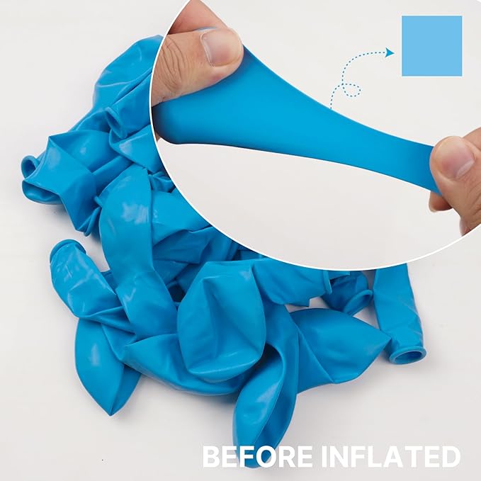 PartyWoo Light Blue Balloons 152pcs Different Sizes Pack of 18 12 10 5 Inch Baby Pastel Blue Balloon Arch Kit for Baby Shower Gender Reveal Graduation Mermaid Birthday Pool Party Decorations Blue-Y20