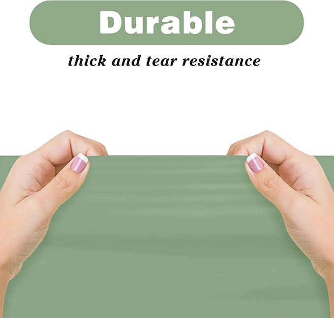 Kopokita 2PCS Sage Green Plastic Tablecloths 54 x 108 Inch, Disposable Table Cloths Rectangle Party Table Covers