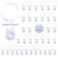 Pacifiers for Baby Shower Game, 36PCS Plastic Pacifiers for Baby Shower Decoration DIY, Large Size Baby Shower Pacifiers, Gender Reveal Party Table Scatter/Hunt Baby Shower Game Props(Clear, 2.75 in)