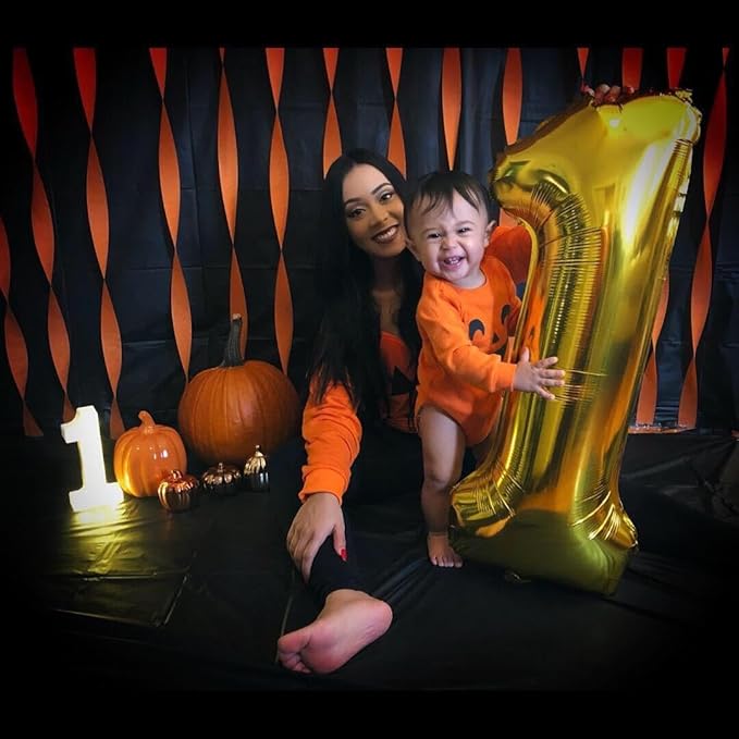 Number Balloons 1, 40 Inch One Balloons for 1st Birthday Girl Boy 1 11 21 Party Decorations Baby Shower Photo Shoot, Gold 1 Balloon