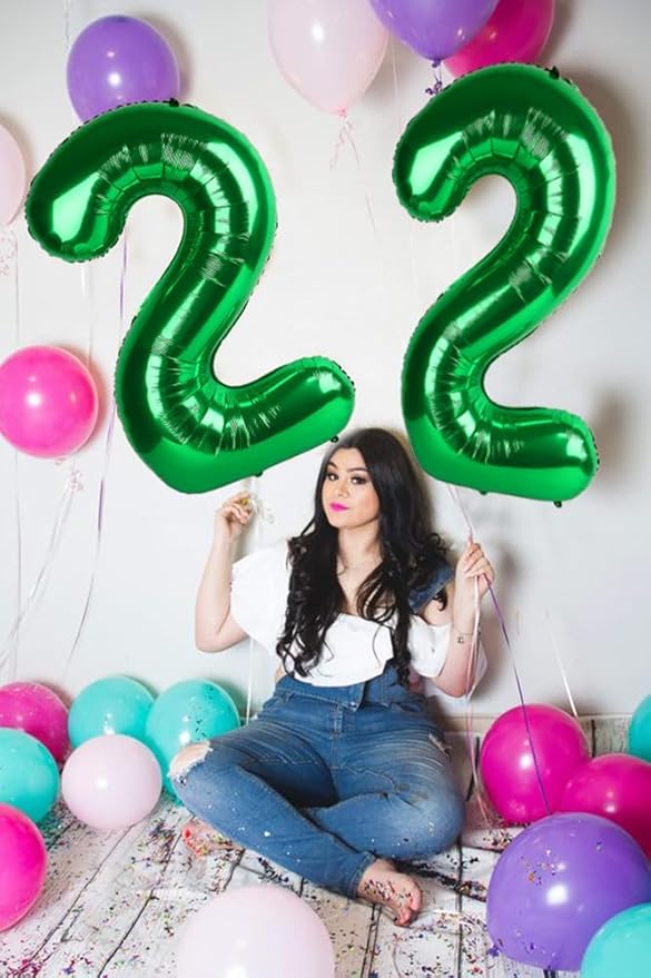 Numbers Balloon 3, 40 Inch Large Dark Green Balloon for Three Year Old Birthday Decor, 3 13 30 31 Birthday Party Decorations for Wedding Supplies
