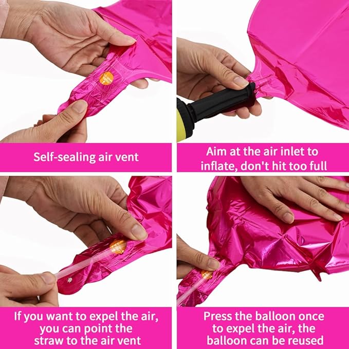 TONIFUL 40 Inch Hot Pink Large Numbers Balloon 0-9 Birthday Party Decorations,Foil Mylar Big Number 5 Balloon Digital 5 for Birthday Party,Wedding, Bridal Shower,Engagement,Graduations,Anniversary