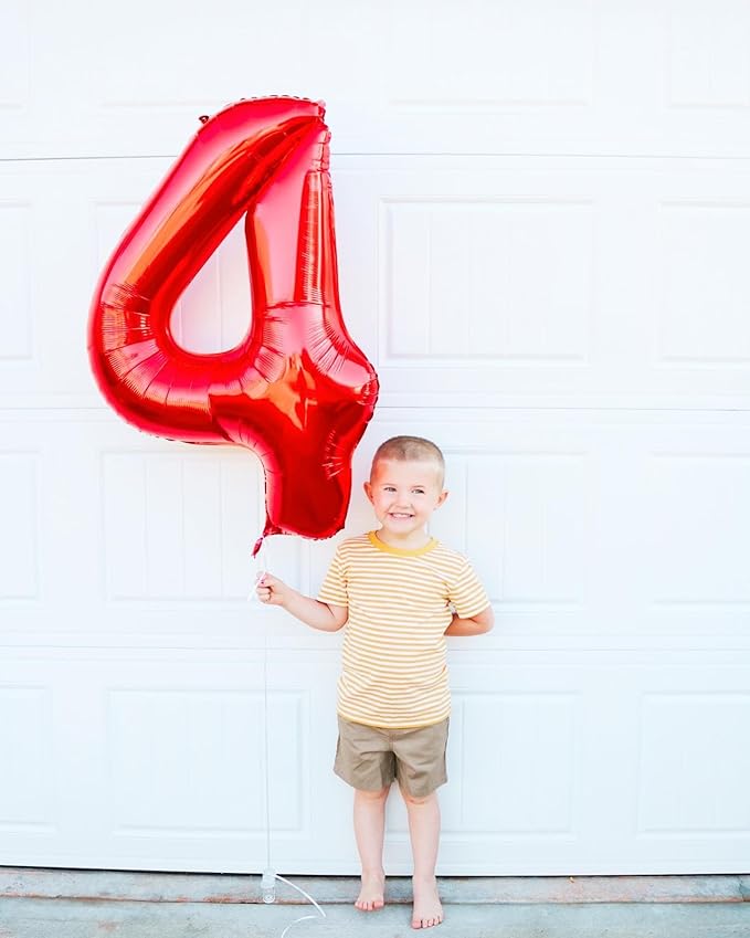 60 Balloon Number, Red Number 60th Birthday Balloons 40 Inch, 60 Years Old Red Birthday Decorations for Men Women, 60th Anniversary Decorations