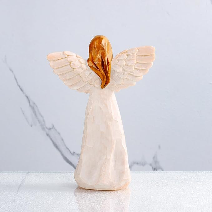 Christian Gifts for Women,Gifts for Catholic Women,5.5'' Handmade Jesus Loves You Angel Figurine Gift for Woman,Inspirational Gifts for Mom Sister Grandma and Best Friend