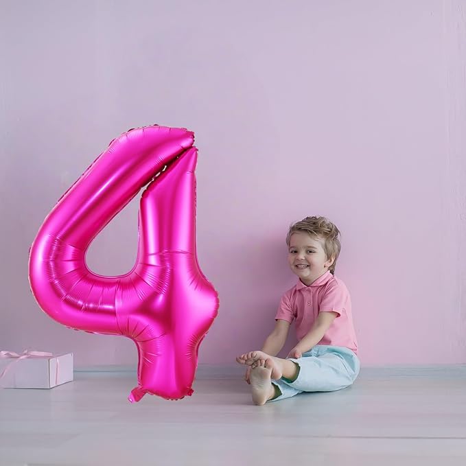 Hot Pink 0 Balloon,40 Inch Number 0 Balloon,Birthday Balloon Decorations, Foil Mylar Helium 0 Balloon Number for Birthday Party Decorations