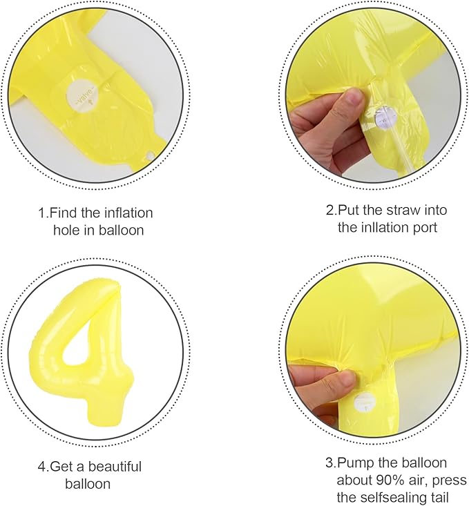 6 Balloon Numbers, 40 Inch Foil Big Balloon for Men And Women, Yellow Balloons for 6, 16, 26, 60, 2026 Graduation, Birthday, Wedding Anniversary, Xmas, Party Supplies