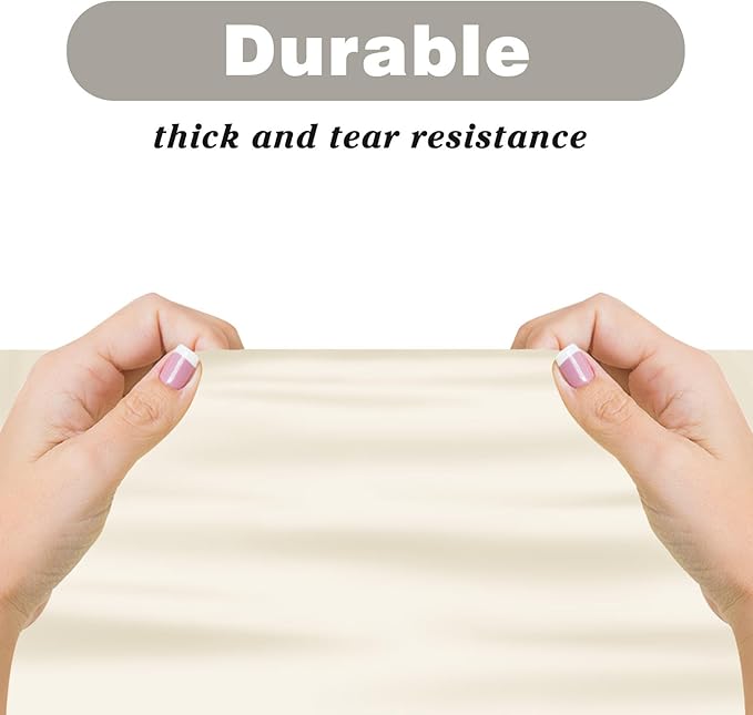 Kopokita 6PCS Ivory Plastic Tablecloths 54 x 108 Inch, Disposable Table Cloths Rectangle Party Table Covers