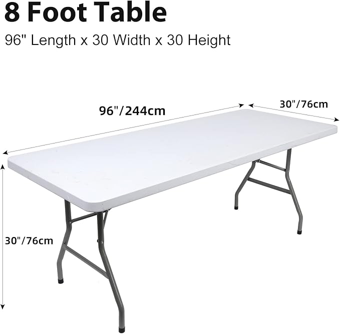 Table Covers for 8 Foot Tables, Red Washable and Wrinkle Resistant Stretch Tablecloths Rectangle 8ft for Events, Wedding, Banquets, Parties