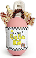 Bonks GoGo Kit - Hair Care Kit Espresso - Portable Hair Accessories Pouch for Women & Teens - Includes Mini Claw Clip, Seamless Hair Pins, Silky Hair Tie & Folding Comb - Compact Travel Essential