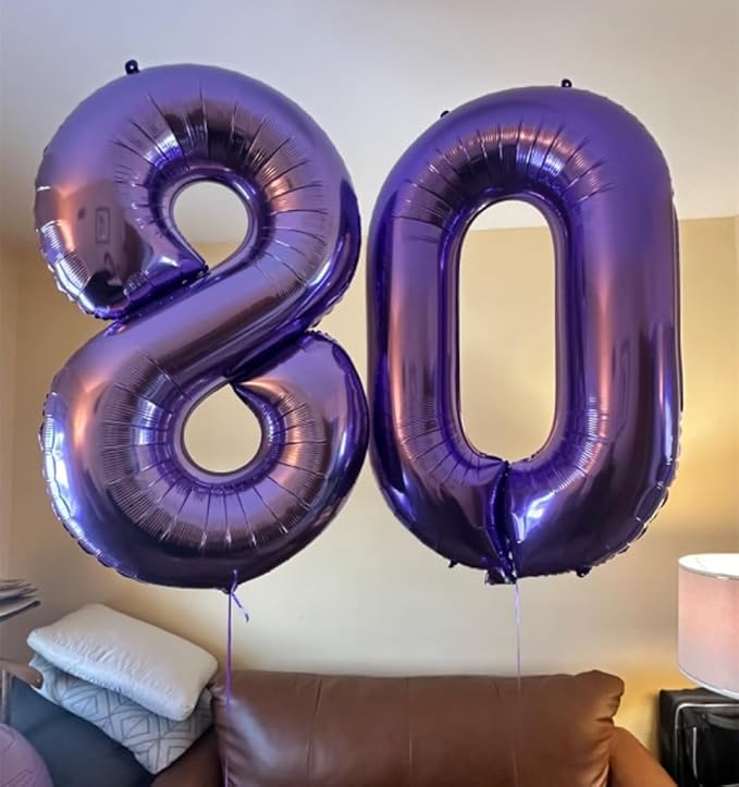 40 Inch Purple Numbers 9 Balloon, Balloons Decorations for 9 19 90 Birthday Party, Engagement, Wedding, Graduations, Photo Shoot Supplies