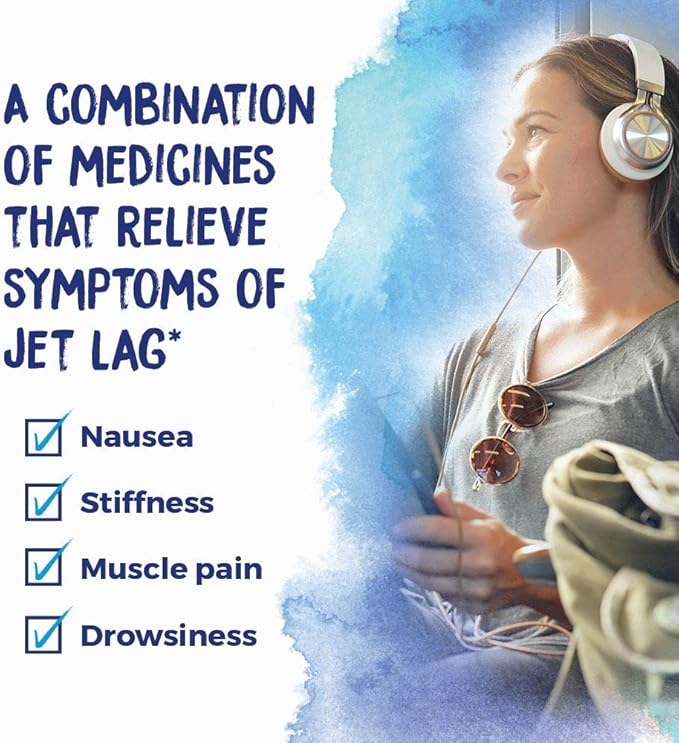 Boiron Jet Lag Relief Kit - Travel Essential for Relief from Nausea, Stiffness, Muscle Pain, and Drowsiness from Long Flights - 3 Count (240 Pellets)
