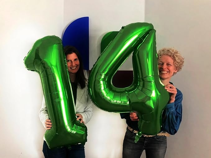 40 Inch Dark Green Number 8 Balloon, Giant 8 Number Balloons for 8th Birthday Decorations, Party Supplies for Baby Boy Girl, Dark Green Party Decor