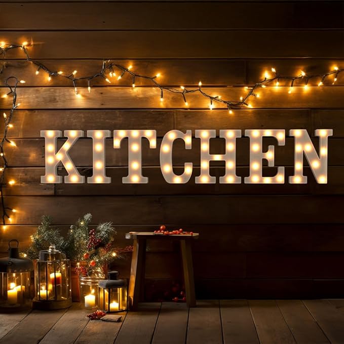 Light Up Marquee Letter N - 26 Alphabet Battery Powered LED Lights, Night Light White Plastic for Engagement Party Wedding Baby Shower Birthday Bar Decoration