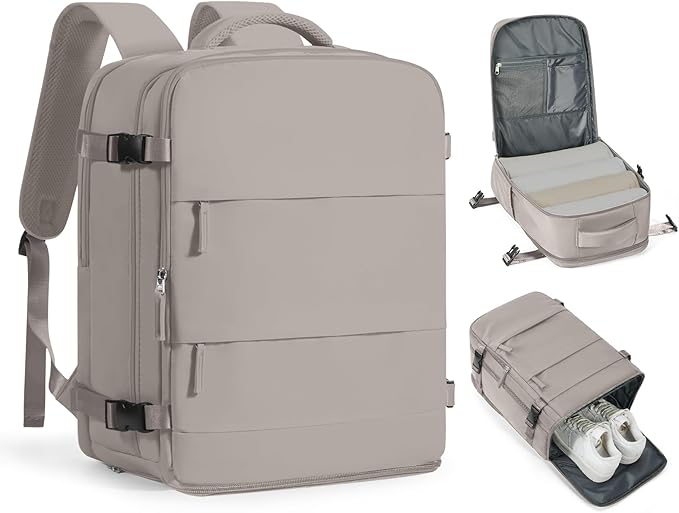 Large Travel Backpack - Carry On Flight Approved Mochila De Viaje - 18x14x8 Inches - Personal Item Travel Bag for Men & Women