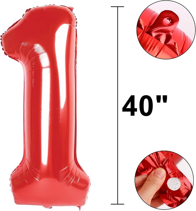 40 Inch Red Number 15 Digital Balloon,Jumbo Mylar Foil Helium Balloon for 15 Balloons for Birthday Party,Wedding Anniversary Party Decorations