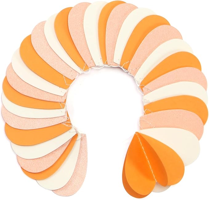 Beige-Orange Peach Fall Party-Decorations Heart-Garland - 39Ft Autumn Thanksgiving Birthday Boho Hanging Paper Streamers Banner,Birthday Bachelorette Baby Bridal Shower Engagement Decor Ouruola
