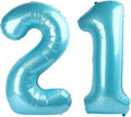 Pearl Blue 21 Number Balloon