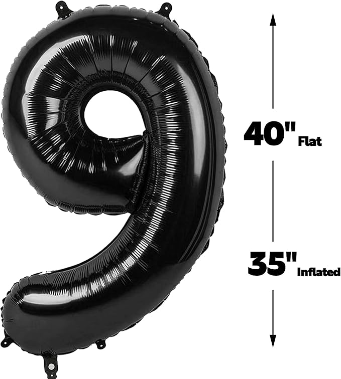 Black Number 29 Balloon - 40 Inch, Birthday Party Decorations, Anniversary & Graduation Supplies